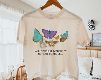 SPED Teacher Shirt - Comfort Colors- Inclusion Boxy Tee - All Are Different None of Us are Less