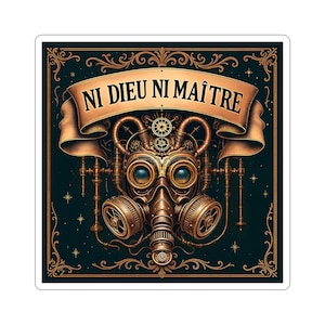 Ni Dieu Ni Maître Sticker, Anti-Authoritarian Sticker, No God No Master, Anti Trump Sticker, Protest Sticker, Anarchist Sticker