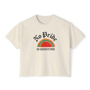 Palestine Solidarity Tee: Comfort Colors Boxy Crop Top image 4