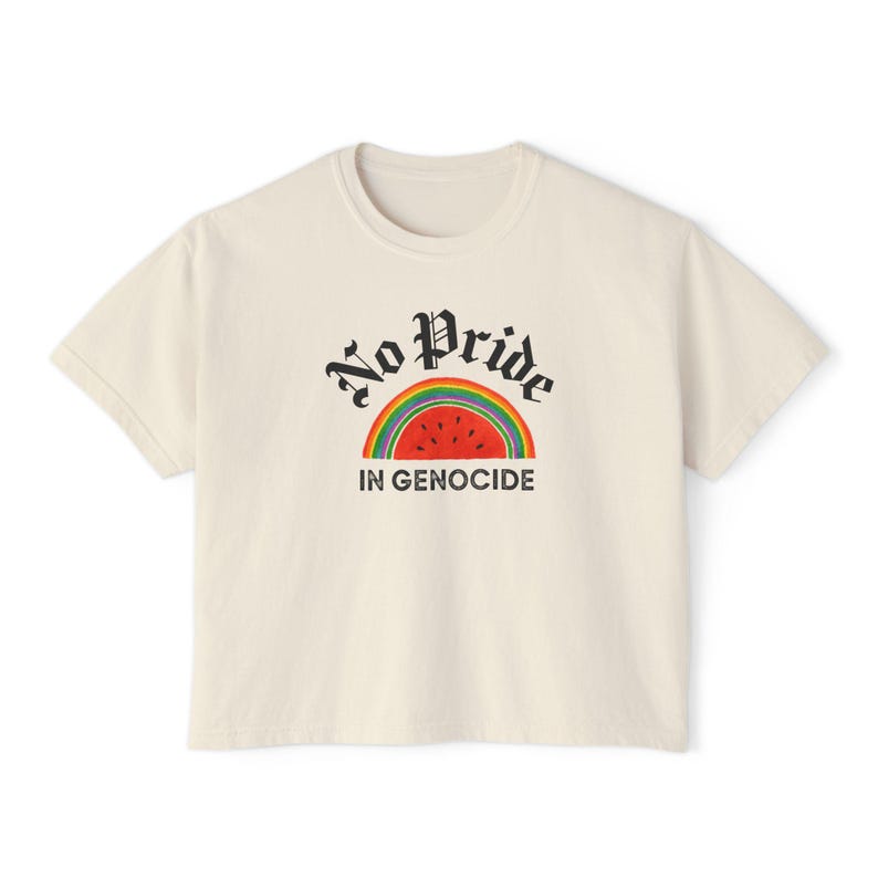 Palestine Solidarity Tee: Comfort Colors Boxy Crop Top image 4