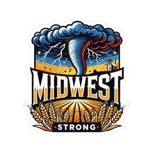 MIDWEST Strong Aufkleber - Solidarity with America's Heartland - Kiss-Cut Aufkleber