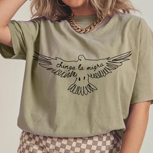 Chinga La Migra Shirt – Unisex Comfort Colors Tee Khaki