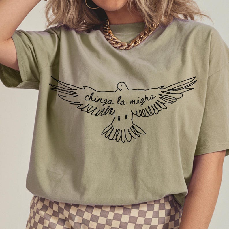 Chinga La Migra Shirt – Unisex Comfort Colors Tee Khaki