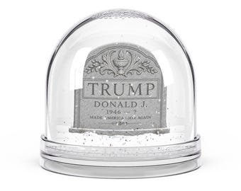 Trump Tombstone Snow Globe