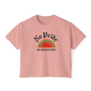 Palestine Solidarity Tee: Comfort Colors Boxy Crop Top image 6