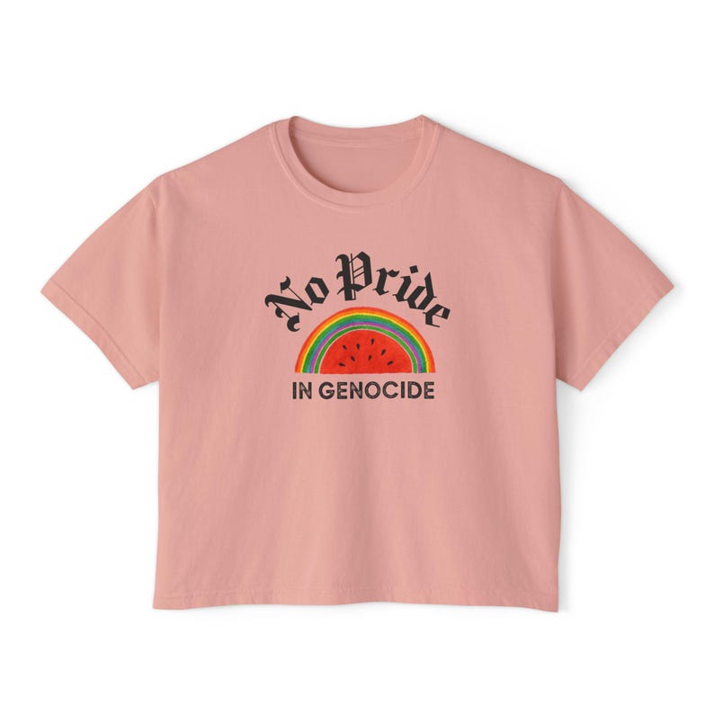 Palestine Solidarity Tee: Comfort Colors Boxy Crop Top image 6