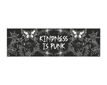 Kindness is Punk Car Magnet: Weatherproof Vinyl, Matte Finish
