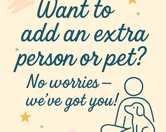 Extra Person or Pet Add-On – Custom Portrait Upgrade – Additional Character Listing
