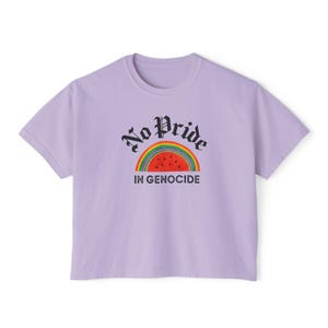Palestine Solidarity Tee: Comfort Colors Boxy Crop Top image 7