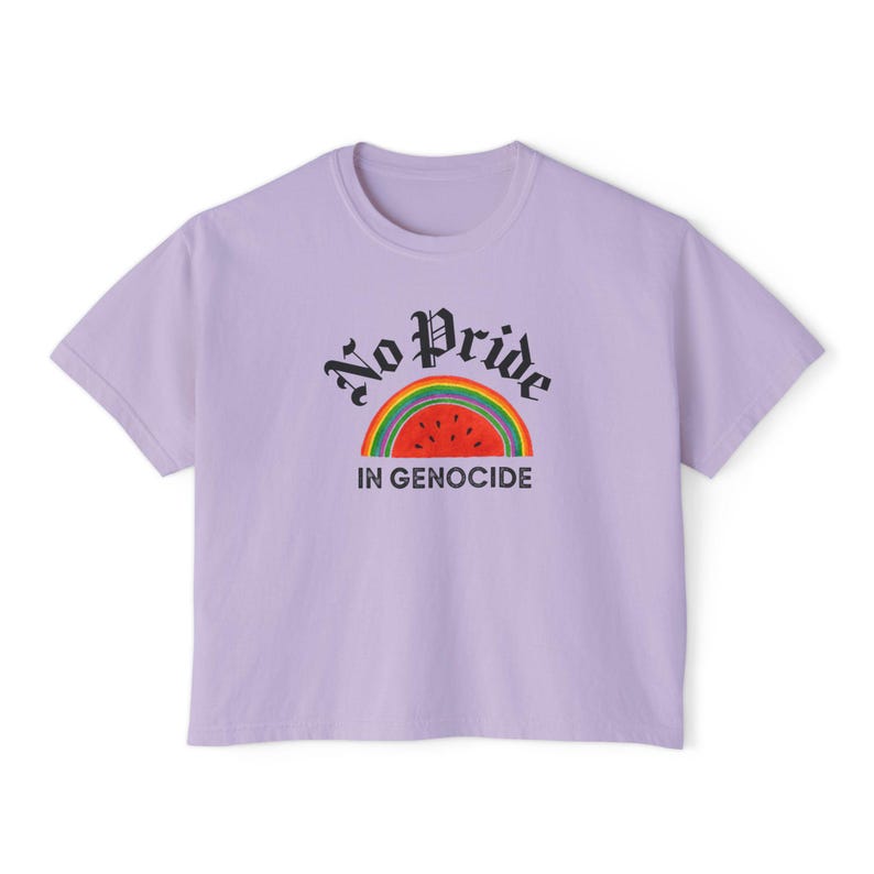 Palestine Solidarity Tee: Comfort Colors Boxy Crop Top image 7