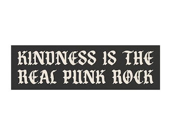Imán para coche "Kindness is Punk Rock": vinilo resistente a la intemperie, acabado mate
