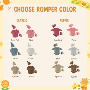Custom Baby Name Romper, Embroidered Newborn Ruffle Romper Set, Knitted Baby Outfit, Coming Home Outfit,Baby Shower Gift,First Birthday Gift image 3