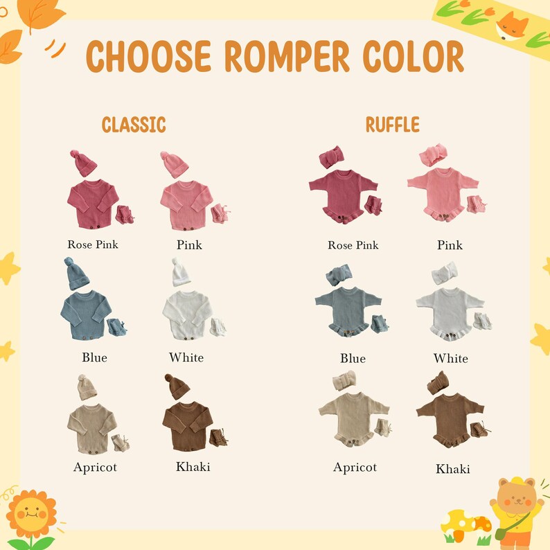 Custom Baby Name Romper, Embroidered Newborn Ruffle Romper Set, Knitted Baby Outfit, Coming Home Outfit,Baby Shower Gift,First Birthday Gift image 3