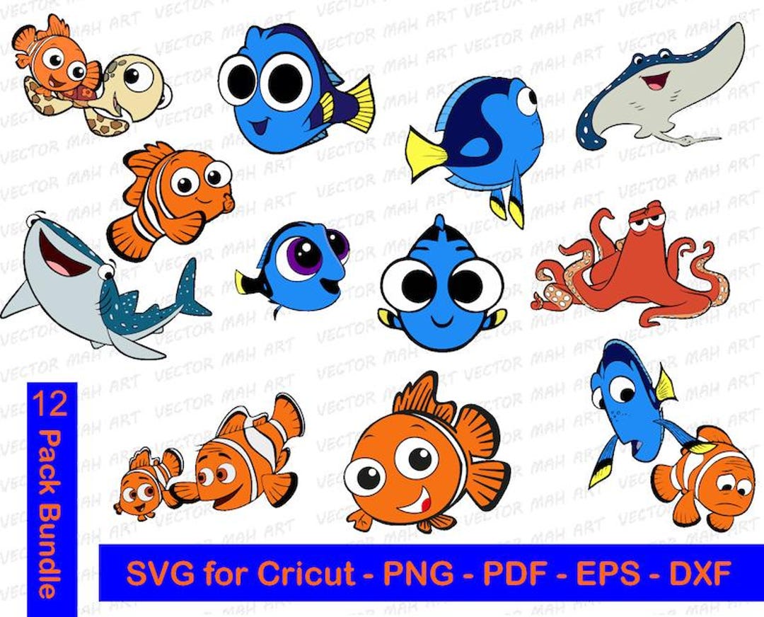 Vector Based Image Nemo Finding-nemo Svg Bundle, Finding-nemo Png, Finding-nemo Cricut ...