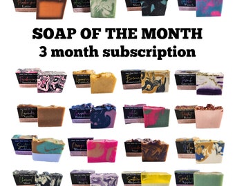 Soap Subscription Soap of the Month Soap Club Soap Gift Natural Soap Gift Christmas Gift Anniversary Gift Birthday Gift s Valentine's Gift