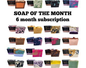 Soap Subscription 6 Month Soap Club Soap Gift Natural Soap Gift Christmas Gift Anniversary Gift Birthday Gift s Valentine's Gift