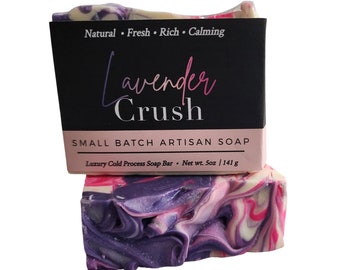 Lavender Soap Lavender Crush Soap Vegan Handmade Soap Soap Gift Christmas Gift Natural Soap Purple Soap Pink Soap Shea Butter Soap Sale