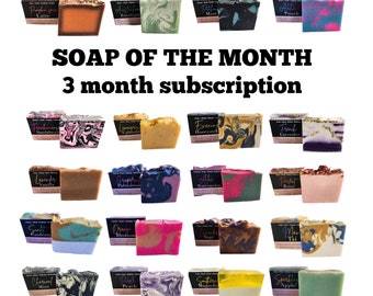 Soap Subscription Soap of the Month Soap Club Soap Gift Natural Soap Gift Christmas Gift Anniversary Gift Birthday Gift s Valentine's Gift