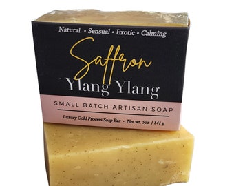 Saffron Ylang Ylang Soap, Soap, Ylang Ylang Soap,  Natural Soap, Vegan Soap, Soap Gift, Soap Samples, Body Soap, Best Seller, Birthday Gift