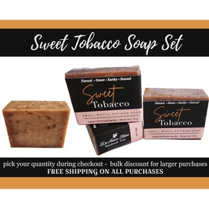 Tobacco Soap Set, Tobacco Soap, Sweet Tobacco Soap, Handmade Soap, Natural Soap, Vegan Soap, Soap Gift, Body Soap, Soap Bar, Birthday Gift image 1