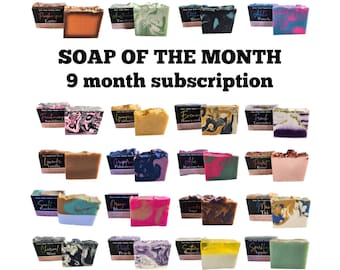 Soap Subscription 9 Month Soap Soap Club Soap Gift Natural Soap Gift Christmas Gift Anniversary Gift Birthday Gift s Valentine's Gift