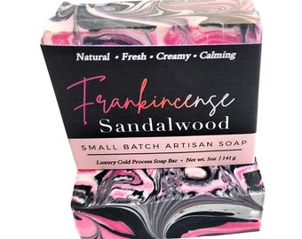 Frankincense Soap, Sandalwood Soap, Frankincense Sandalwood Soap, Pink Soap, Vegan Soap, Natural Soap, Soap Gift, Charcoal Soap, Best Seller