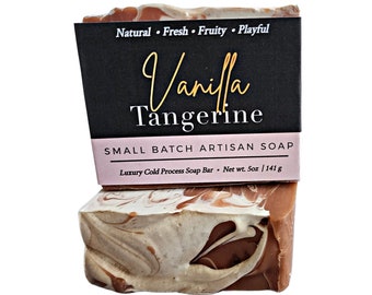 Vanilla Tangerine Soap, Soap Gift, Vanilla Soap, Citrus Soap, Orange Soap, Vegan Soap, Natural Soap, Cold Process Soap, Best Seller