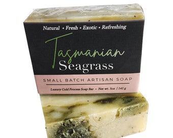 Tasmanian Seagrass Soap, Spa Soap, Body Soap, Eucalyptus Soap, Natural Soap, Vegan Soap, Soap Gift, Soap for him, Best Seller, Birthday Gift