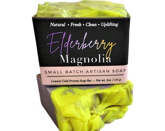 Elderberry Magnolia Soap, Handmade Soap, Vegan Soap, Berry Soap, Soap Sample, Soap Favors, Soap Gift, Cold Process Soap, Natural Soap,