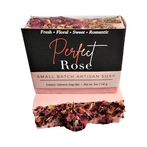 Rose Soap, Rose Petal Soap, Perfect Rose Soap, Soap Gift, Floral Soap, Soap for her, Vegan Soap, Best Rose Soap, Best Seller Soap