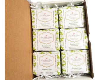 Rosemary Lime Soap Gift Box, Christmas Soap Gift, Soap Gift Set, Soap 6 pack, Vegan Soap Gift, Natural Soap Gift, Bath and Body Gift