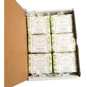 Rosemary Lime Soap Gift Box, Christmas Soap Gift, Soap Gift Set, Soap 6 pack, Vegan Soap Gift, Natural Soap Gift, Bath and Body Gift image 1