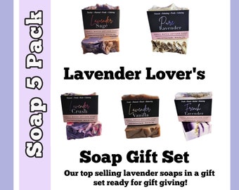 Lavender Soap, Lavender Soap Set, Lavender Soap Gift Set, Christmas Gifts, Vegan Soap, Natural Soap, Cold Process Soap, Body Soap, Soap Bar