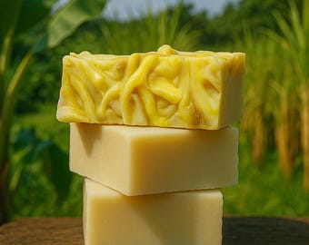 Banana Sugarcane Soap: Tropical Vegan Palm-Free Handmade Soap