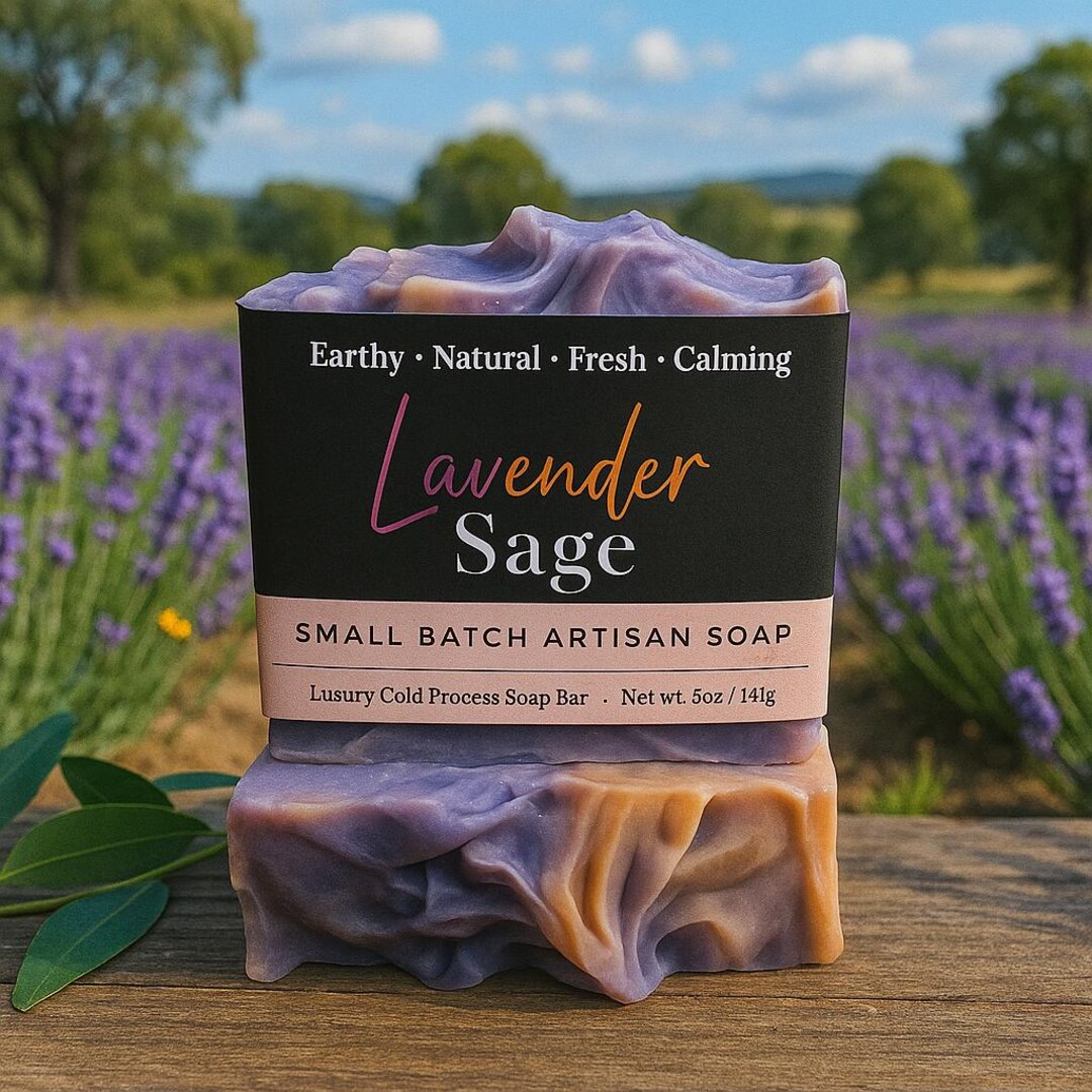 Lavender Sage Soap Bar: Vegan Cold Process Handmade Soap - Etsy