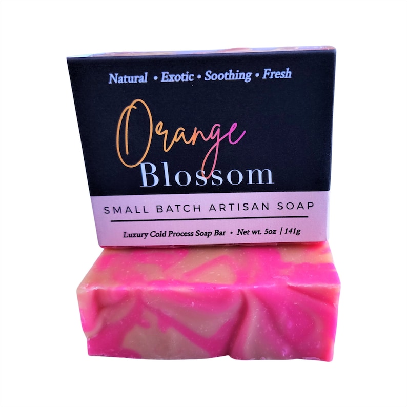 Orange Blossom Soap, Neroli Soap, Natural Soap, Vegan Soap, Cold Process Soap, Soap Gift, Body Soap, Soap Bar, Self Care, Skin Care image 1