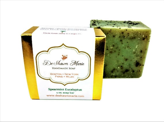 Spearmint Eucalyptus Soap/Organic Soap/Natural Soap/Cold Process Soap/Vegan Soap/Soap Gift/Christmas Gift/Handcrafted Soap/Homemade Soap