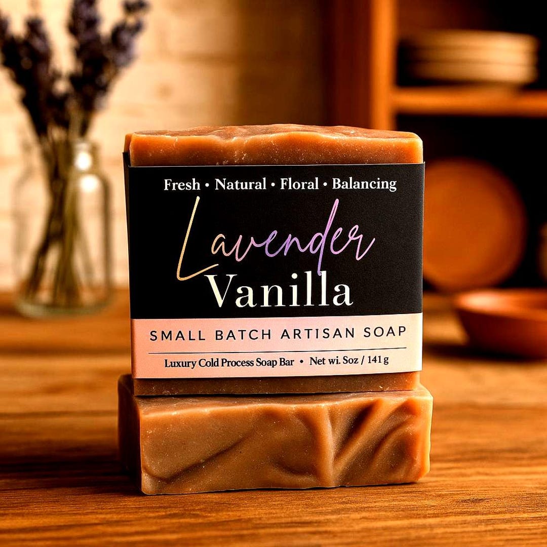 Lavender Vanilla Vegan Soap, Cold Process Artisan Soap - Etsy