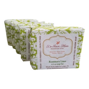 Rosemary Lime Soap Gift Box, Christmas Soap Gift, Soap Gift Set, Soap 6 pack, Vegan Soap Gift, Natural Soap Gift, Bath and Body Gift image 3