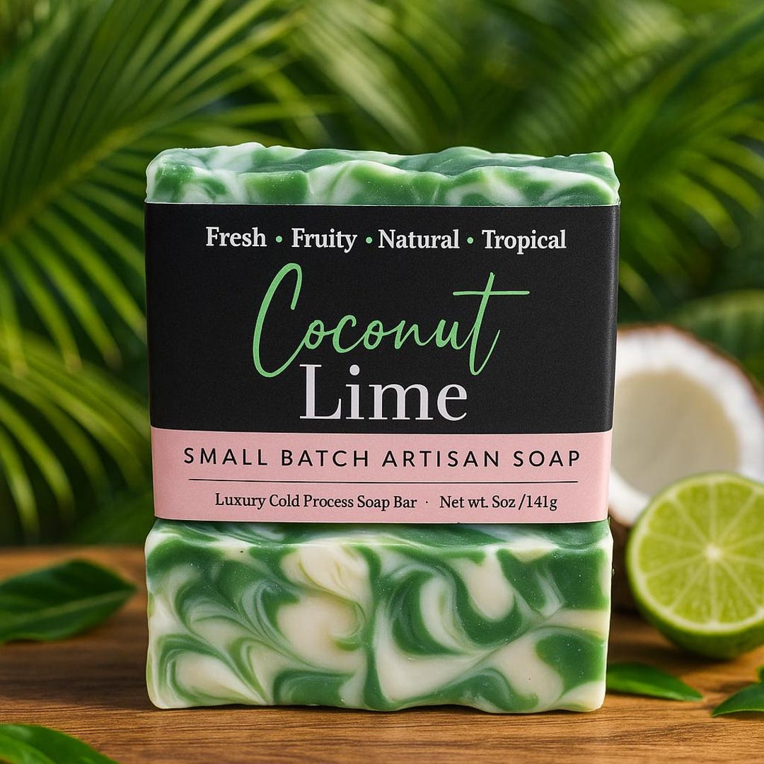 Coconut Lime Soap: Vegan Cold Process Artisan Soap - Etsy