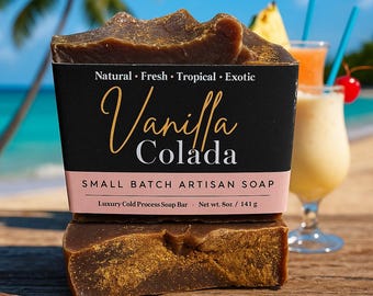 Vanilla Colada Soap: Vegan Tropical Handmade Soap