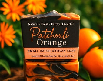 Patchouli Orange Soap: Vegan Cold Process Artisan Soap