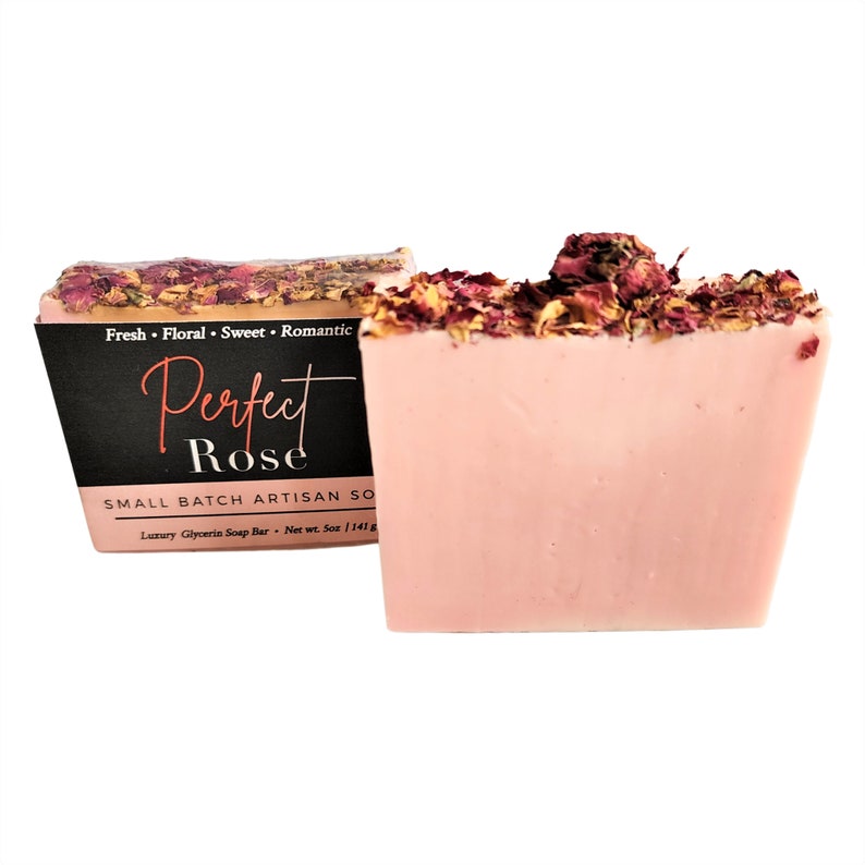 Rose Soap, Rose Petal Soap, Perfect Rose Soap, Soap Gift, Floral Soap, Soap for her, Vegan Soap, Best Rose Soap, Best Seller Soap image 6