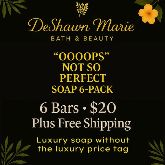 Artisan Soap 6-Pack: Cheap Handmade Vegan Soap Bars