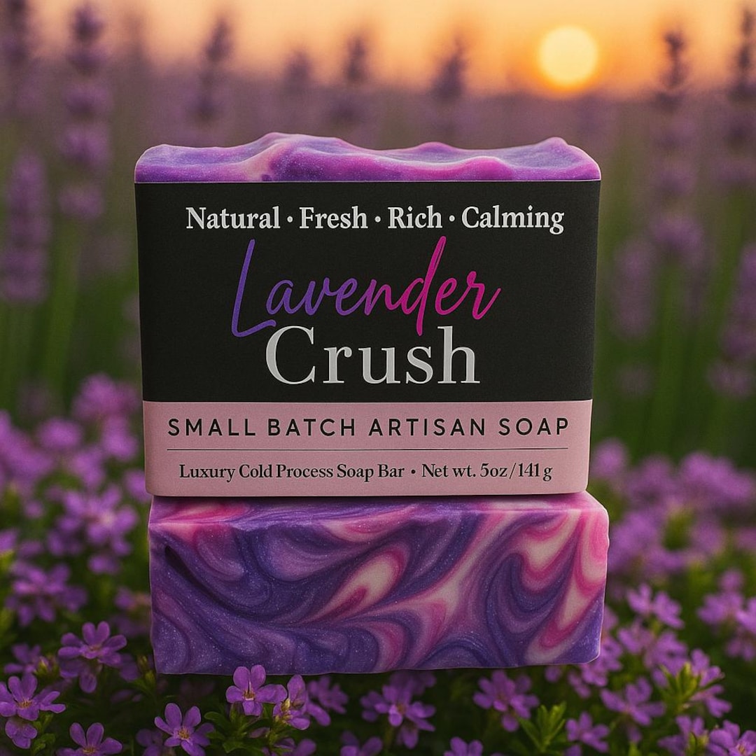 Handmade Lavender Soap: Vegan Shea Butter Soap, Calming Floral Scent - Etsy