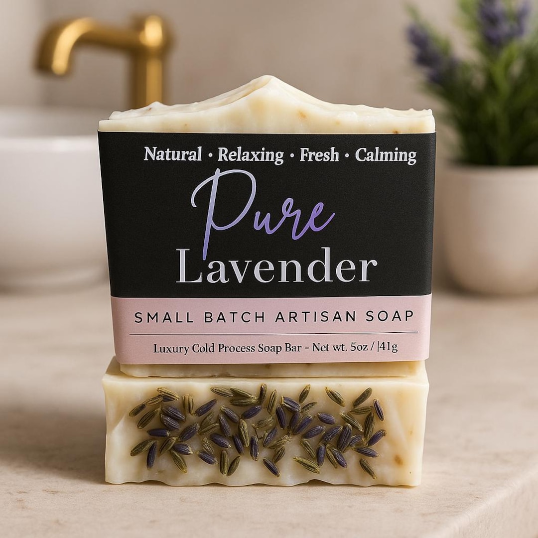 Lavender Essential Oil Soap: Vegan Cold Process Bar - Etsy