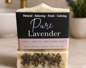 Lavender Essential Oil Soap: Vegan Cold Process Bar