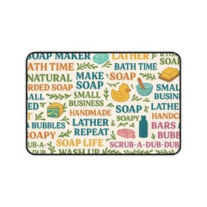 Soap Maker Desk Pad: Soap Business Office Mat Protector image 2