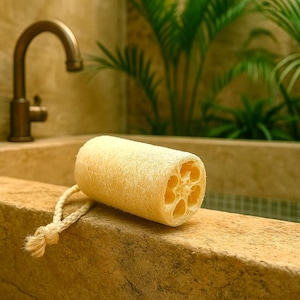 Organic Natural 4" Loofah, loofa, luffa, vegan loofah, natural sponge, exfoliating loofah, loofah gourd, spa and gift basket accessory, gift