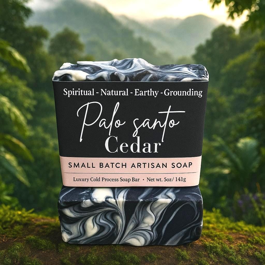 Palo Santo Cedar Soap, Handmade Soap, Vegan Soap, Palo Santo Soap, Best Soap, Soap Favors, Soap Gift, Cold Process Soap, Natural Soap